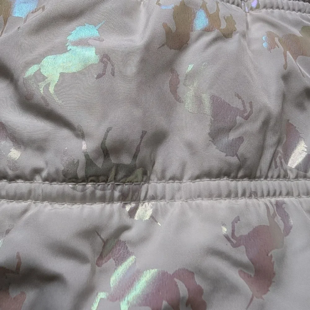 Gap White Iridescent Unicorn Vest size 5